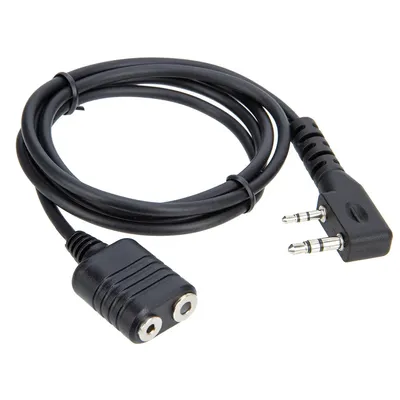 1m Microphone Extension Cable 2-Pin K Type Walkie Talkie Extension Core Ham Radio Accessory for Kenwood for Baofeng UV-5R 888S