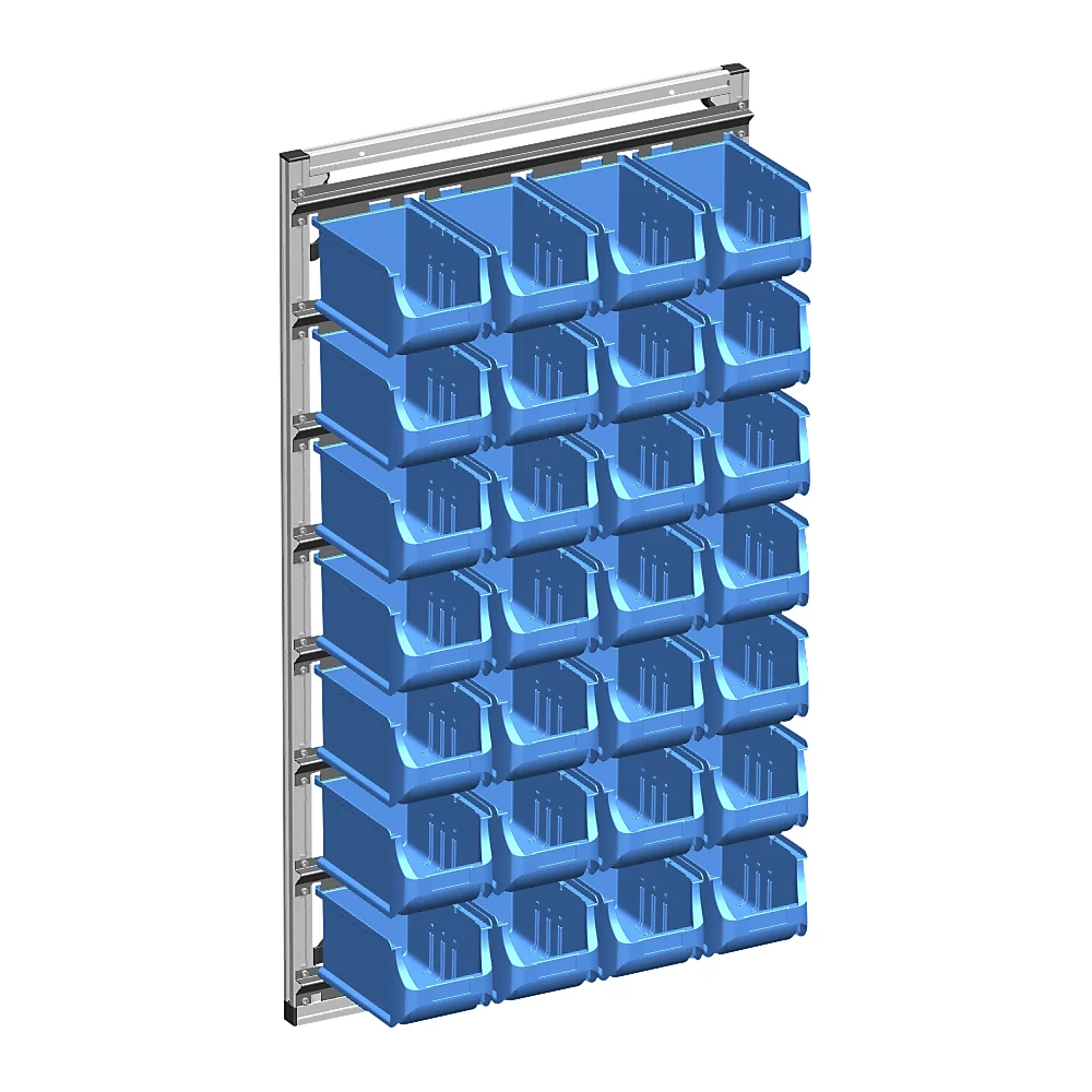 Rayonnage mural avec bacs à bec - kaiserkraft