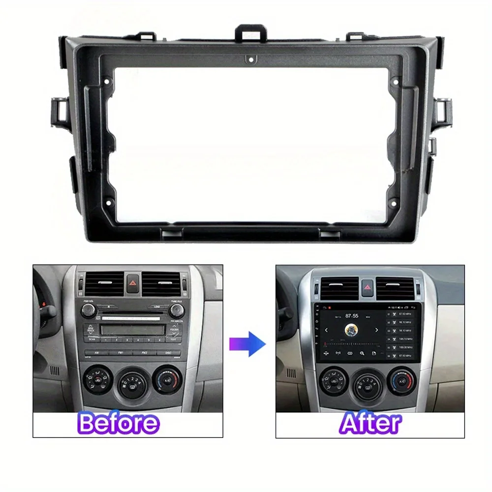 Corolla E140/150 9 Zoll Fascia Für Toyota Corolla 2006-2012 Auto Radio Android MP5 Player Rahmen 2 Din Stereo Dashboard Abdeckung Image