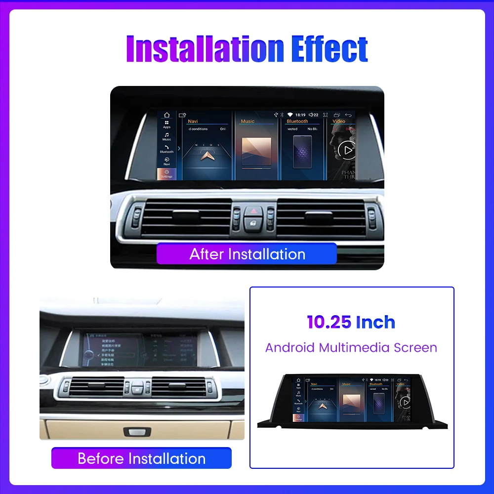 Linux Bluetooth Autoradio Für BMW 5er GT F07 2010-2017 CIC NBT Drahtlose Carplay Android Auto GPS Navigation multimedia Spielen Image