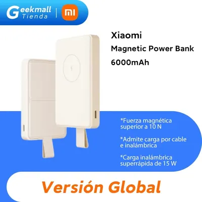 Globale Version Xiaomi Magnetic Power Bank 6000mAh 15W Wireless Charging Große Kapazität Mehrere Sicherheitsvorkehrungen