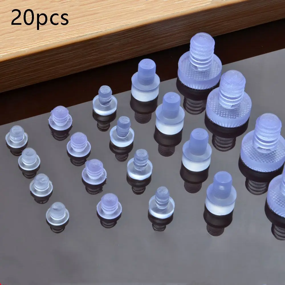 20 stücke transparente Gummis ch rauben Lochs topfen Antik ollision eingebettete Schrank tür Stoßstangen Anti-Rutsch-Fuß polster Möbel befestigungen Image