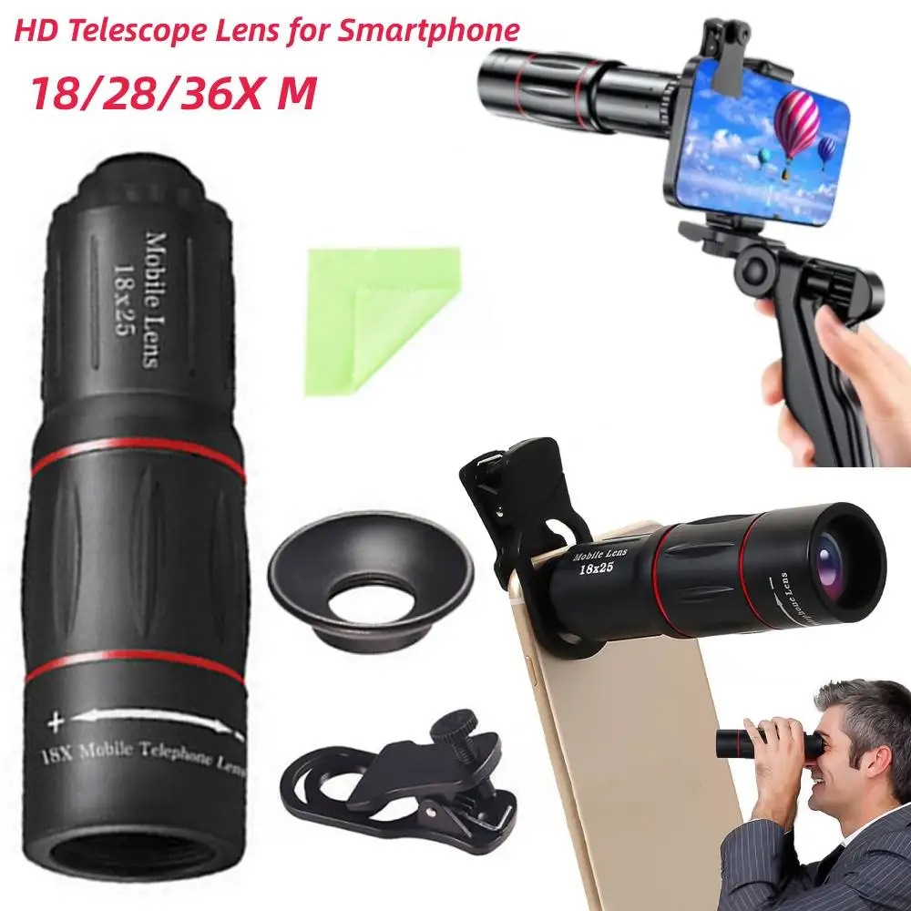 18/28/36X HD Teleobjektiv Kamera Universal Zoom Iens High Definition Fokussierung Effekt Fotografie Große Lichtdurchlässigkeit Image