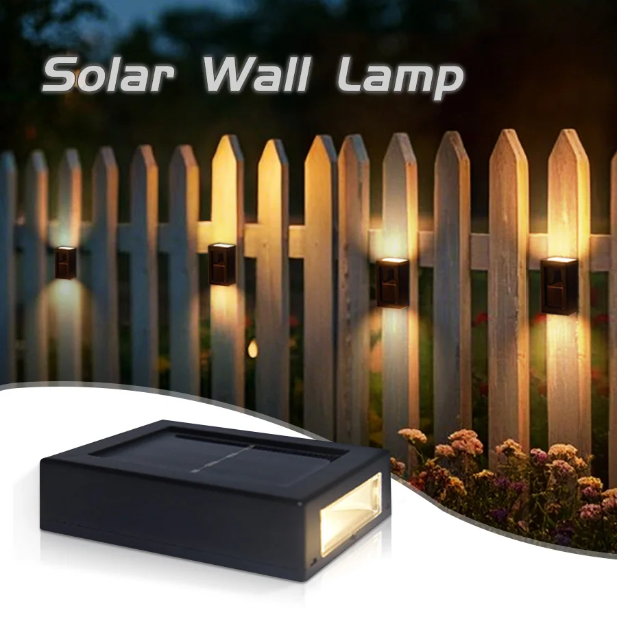 Outdoor Solar Wand Lampe Up und Down Wall Washer Licht Wasserdichte Solar Lichter Für Garten Straße Landschaft Balkon Hof Dekor