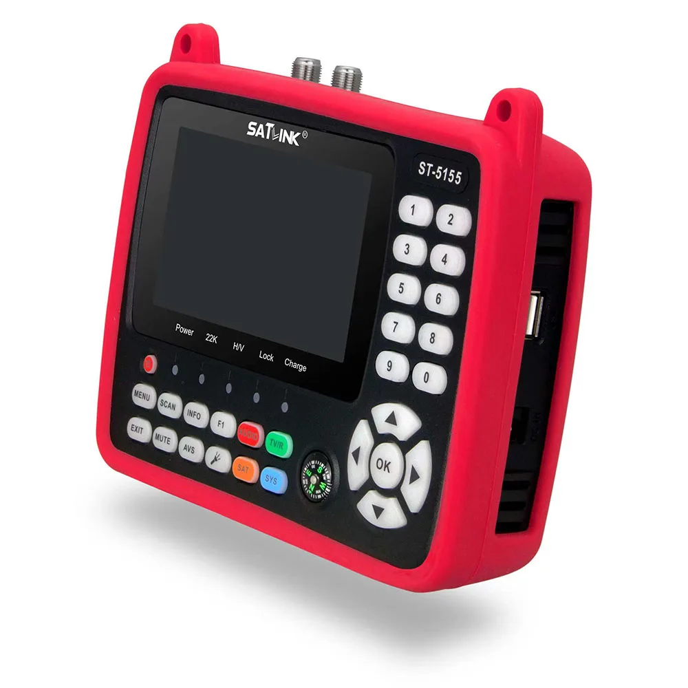 Satlink ST-5155 satelliten finder meter DVB-S/s2/t/t2/c combo meter unterstützung hd1080p MPEG-2/4 h.264/h.265 (10 bit), qpsk, 8 psk16psk Image