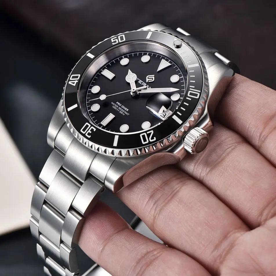 TERAMI Top Marke Luxus Automatische Bewegung NH35 Mechanische Uhr Business Auto Datum Sapphire Spiegel Leuchtende Uhren für Männer Neue Image