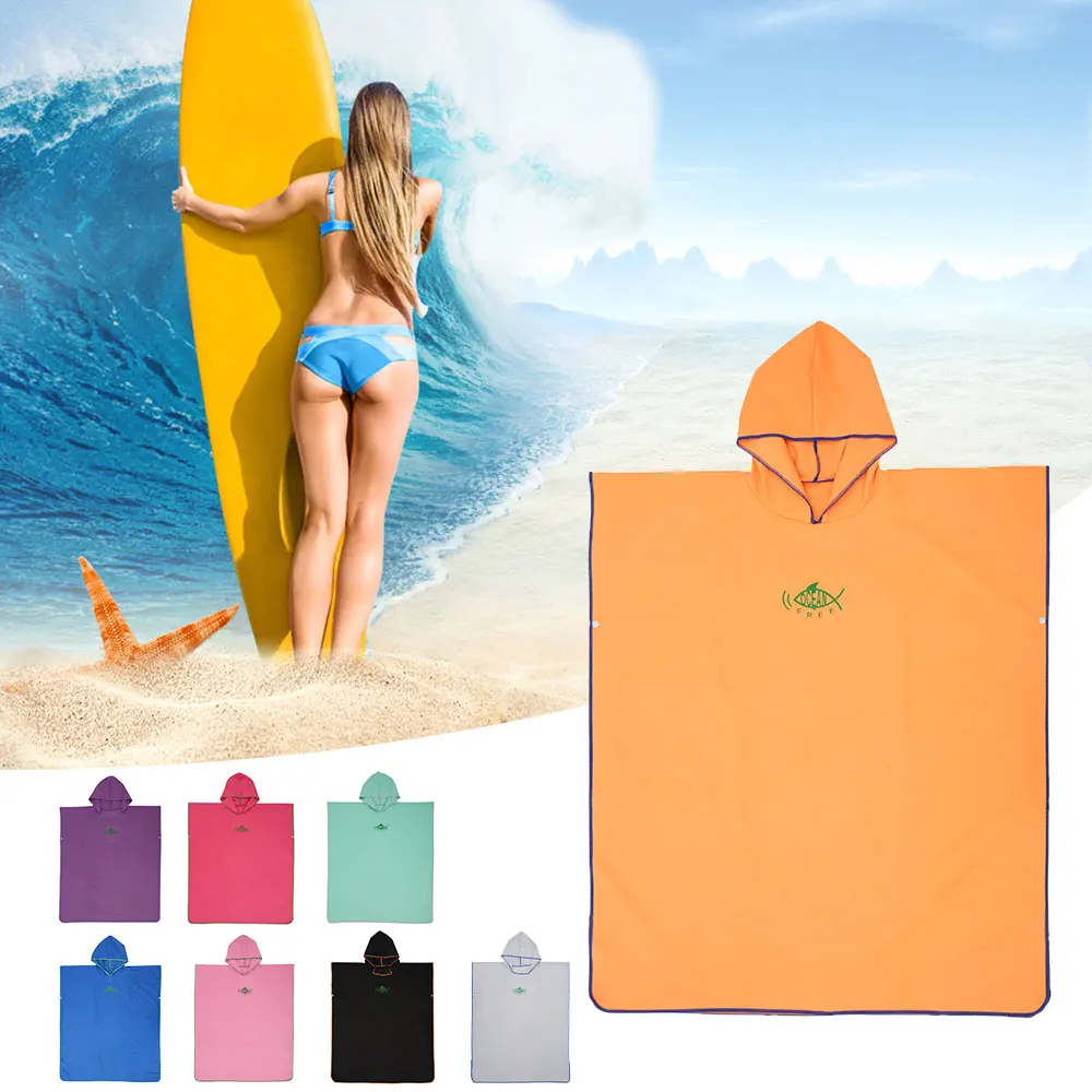 Surf Beach Neopren anzug Schnellt rocknende Robe Kapuze Mikro faser Strand decke Badet uch zum Surfen Strand Schwimmen Outdoor Sport Wasserpark Image