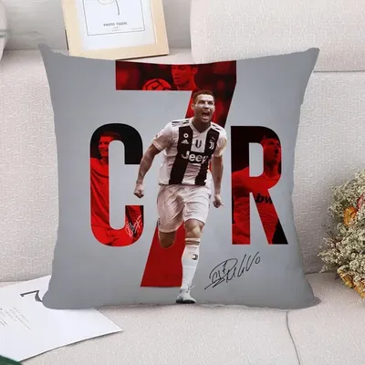 CR7 Cristiano Ronaldo Herbst-Kissenbezug, 40 x 40, Autodekoration, dekorative Kissenbezüge für Image