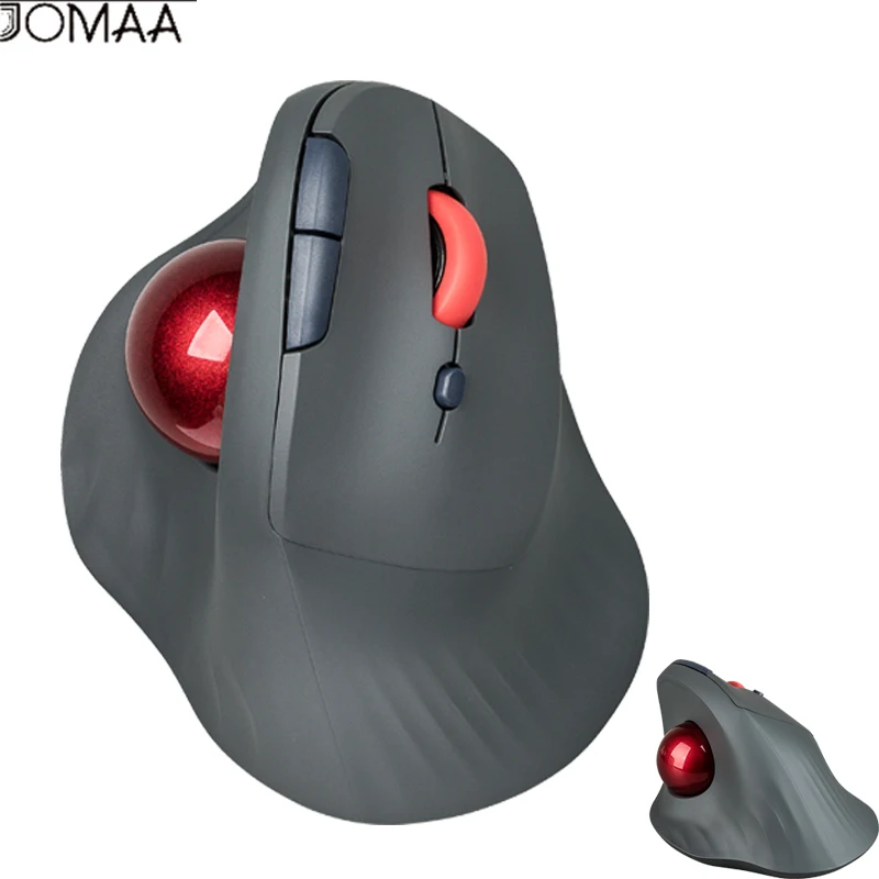 JOMAA Kabellose Trackball-Maus, vertikale wiederaufladbare Rollerball-Maus, ergonomische Slient Clikc Gaming-Maus für Windows-Computer Image