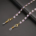 Teamer Lila Schmetterling Brillenkette Damen Mädchen Edelstahl Sonnenbrillenband Maske Lanyard Bunte romantische Accessoires
