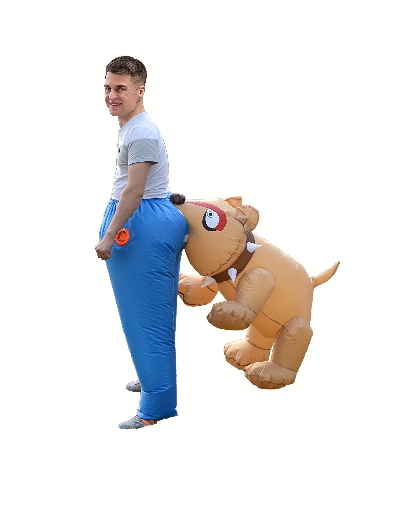 Aufblasbares Hunde-Biss-Man-Kostüm für Halloween-Partys, Bühnenaufführung – aufblasbares Outfit mit Festival-Themen Image