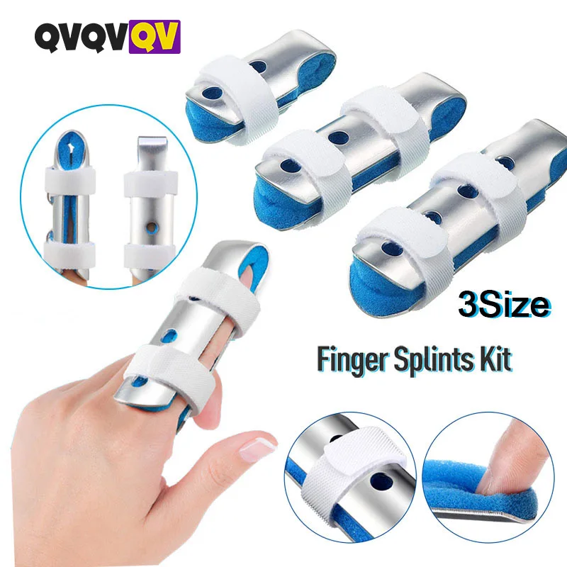 1 Stück verstellbare Fingerschiene für gebrochene Finger, Linderung von Arthritis, Knöchelunterstützung und Fingerstabilisator – Immobilisierungsschiene Image