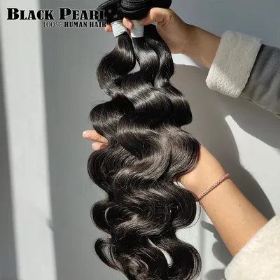 Black Pearl Pre-Colored Human Hair Bundles Remy Hair Extension 1 Bundle Body Wave Hair Weaving