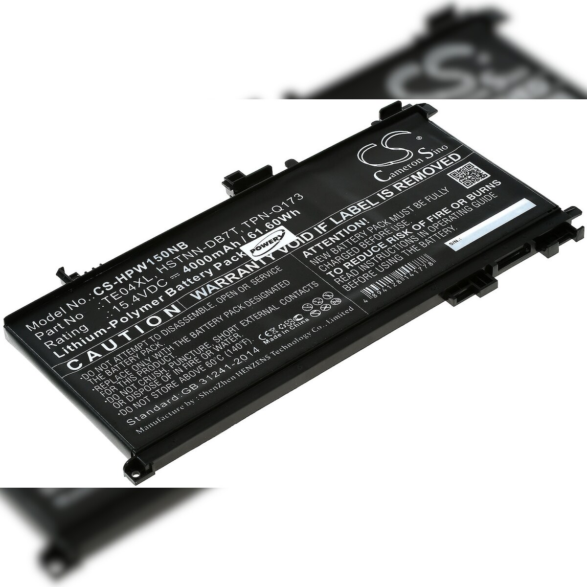Powery Akku passend für Laptop HP Omen 15-AX200 / 15-AX200NX / 15-AX201NX / 15-AX203NX / Typ TE04XL u.a.