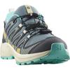 Wanderschuh SALOMON "XA PRO V8 WP J", Gr. 33, trooper, turbulence, aruba blau, Synthetik, Textil, sportlich, Schuhe, wasserdicht