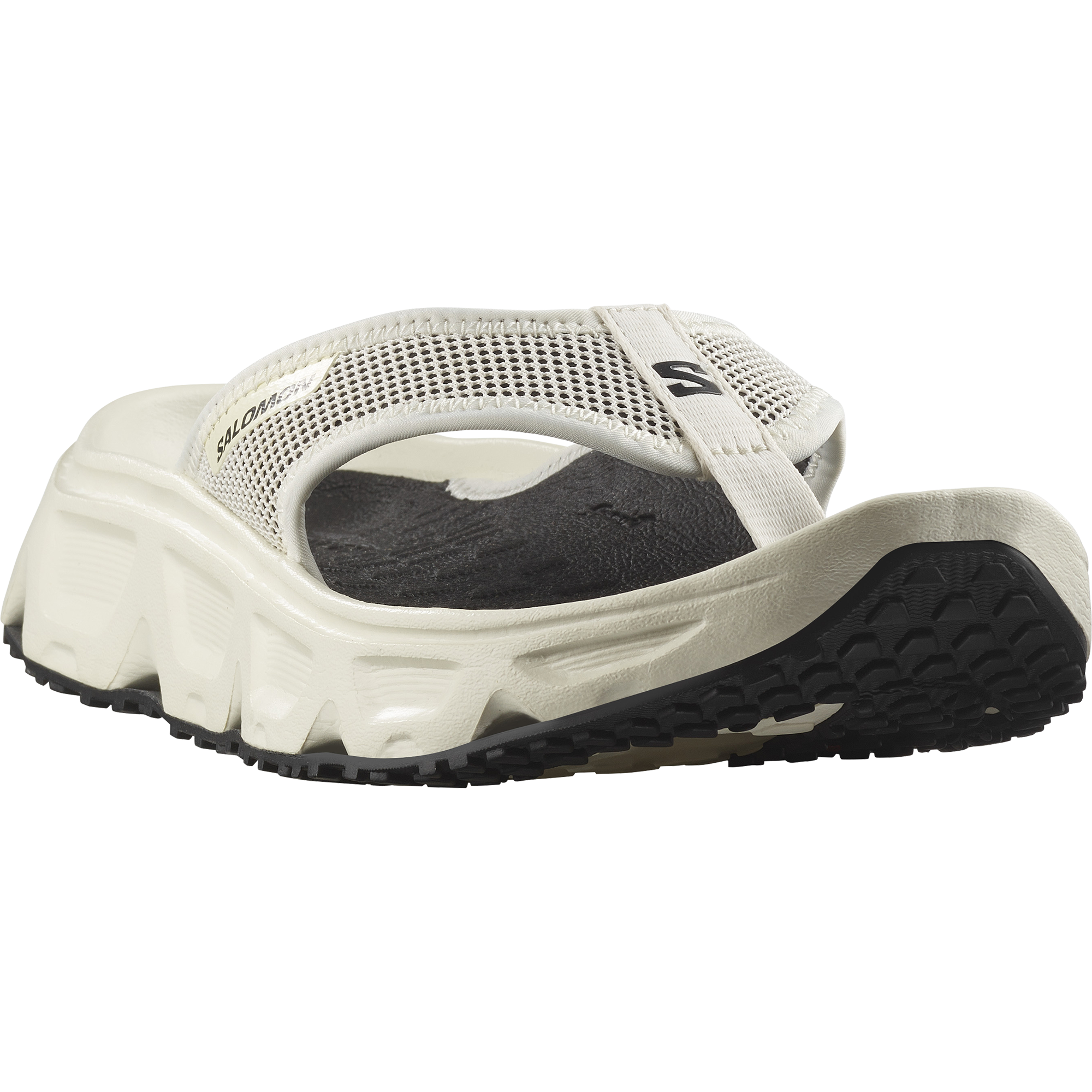 Zehentrenner SALOMON "REELAX BREAK 6.0", Herren, Gr. 46, schwarz (vanilla ice, vanilla ice, schwarz), Textil, Schuhe Zehentrenner