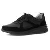 Keilsneaker GABOR ROLLINGSOFT, Herren, Gr. 10 (44,5), schwarz, Nappaleder, Veloursleder, sportlich, Schuhe, Freizeitschuh, Halbschuh, Schnürer, gepolsterter Schaftrand, G-Weite