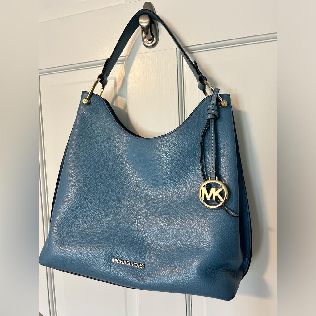 Michael Kors Bags | “Stylish Blue Michael Kors Handbag - Almost New! | Color: Blue | Size: Os