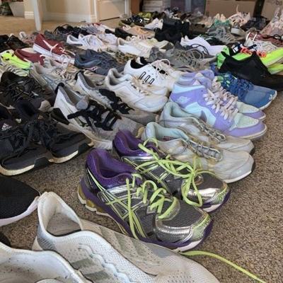 Nike Shoes | Wholesale Lot 5 Sneakers Nike Adidas Vans Asics Puma Cleats Kids Adults Shoes | Color: Black/White | Size: 10