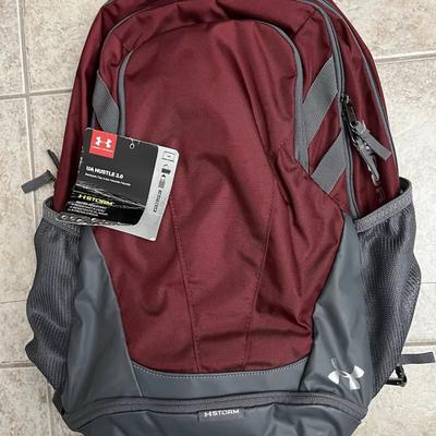 Under Armour Bags | Under Armour Ua Storm Hustle 3.0 Backpack Cardinal Color Laptop School Ua8447 | Color: Gray/Red | Size: Os