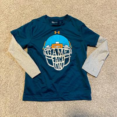 Under Armour Shirts & Tops | Under Armor Boys 6 Game Face On Long Sleeve Shirt | Color: Blue/Gray | Size: 6b