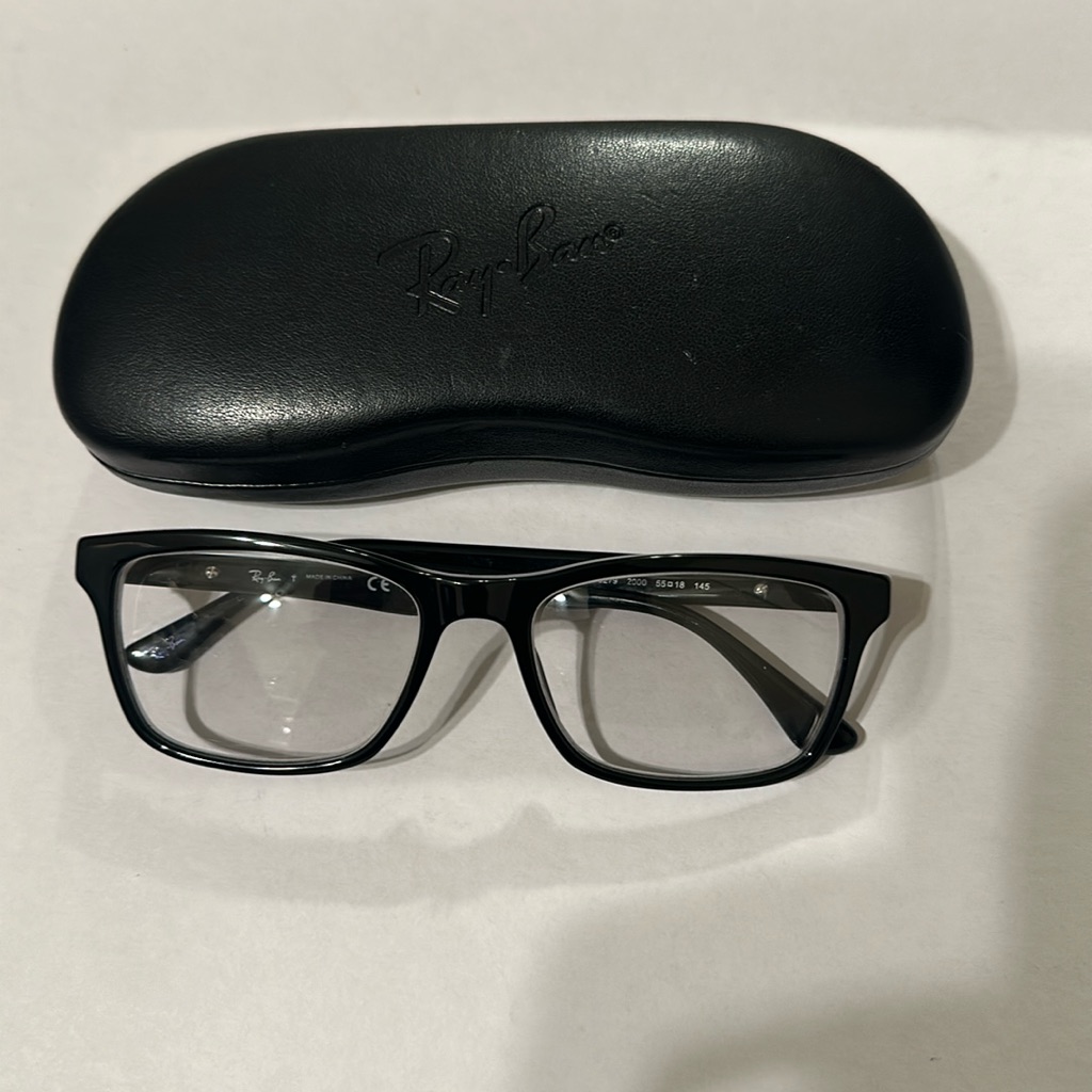 Ray-Ban Other | Unisex Ray Ban Black Frames Rb 5279 2000 5518 145 Eyeglasses Frame With Case | Color: Black | Size: Os