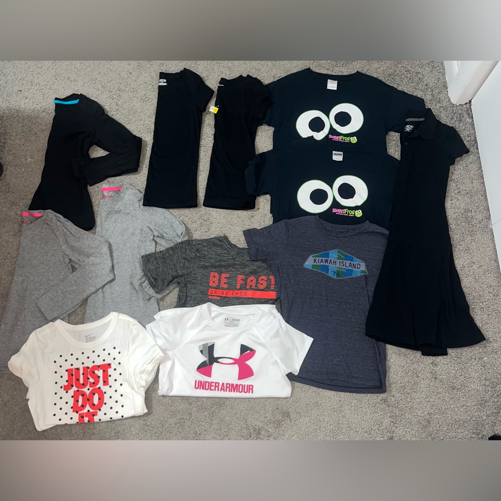 Nike Shirts & Tops | Youth Girls Size Medium 12-Piece Casual & Athletic Clothing Lot - Everyday Wear! | Color: Black/Blue/Gray | Size: Mg
