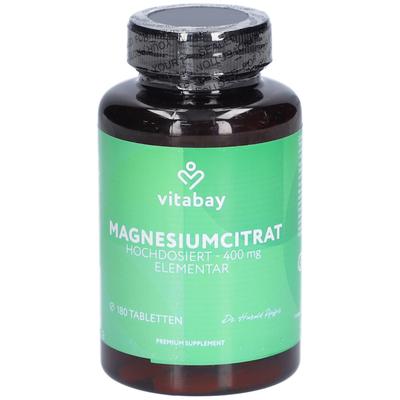 Magnesiumcitrat 200 mg vegan hochdosiert Tabletten 180 St Image