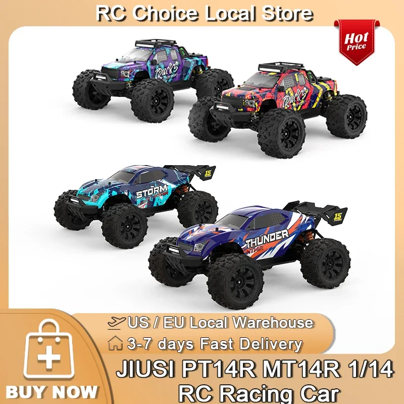 JIUSI PT14R MT14R V3 1/14 RC Rennwagen 3S Batterie 4WD 80 km/h Bürstenloser Motor 2,4G Fernbedienung Hochgeschwindigkeits-Offroad-RC-Truck Image