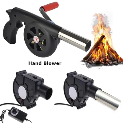 outdoor Camping BBQ Hand blower Portable BBQ Fan Small Blast Engine with Air Collecting Cooking Tool Barbecue Blower US/EU