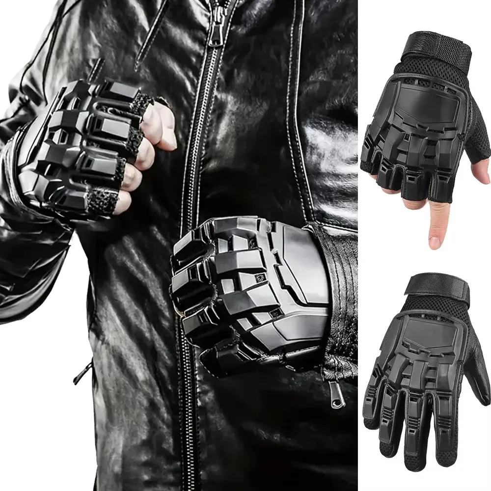 Outdoor Taktische Hard-Shell Atmungsaktive Handschuhe Voll-/Halbfinger Motorrad Radfahren Handschuhe Image