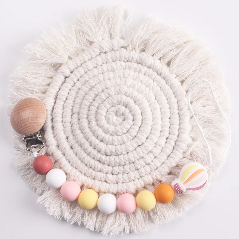 Baby Heißluftballon Silikon Schnullerkette BPA Frei Baby Schnuller Anti-Drop Kette Schnuller Clips Schnullerkette Image