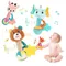 Baby Rasseln Weiche Stofftier Rassel Hand Grip Baby Spielzeug Shaker Crinkle Quietschende