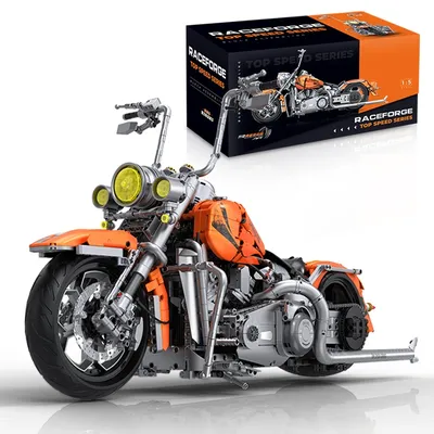 1:5 klassische Motorrad Bausteine Kit DIY Engineering Modell Cruiser Fahrrad kreative Spielzeug Motorrad Set Geschenk Kind Erwachsene 2392 stücke Image