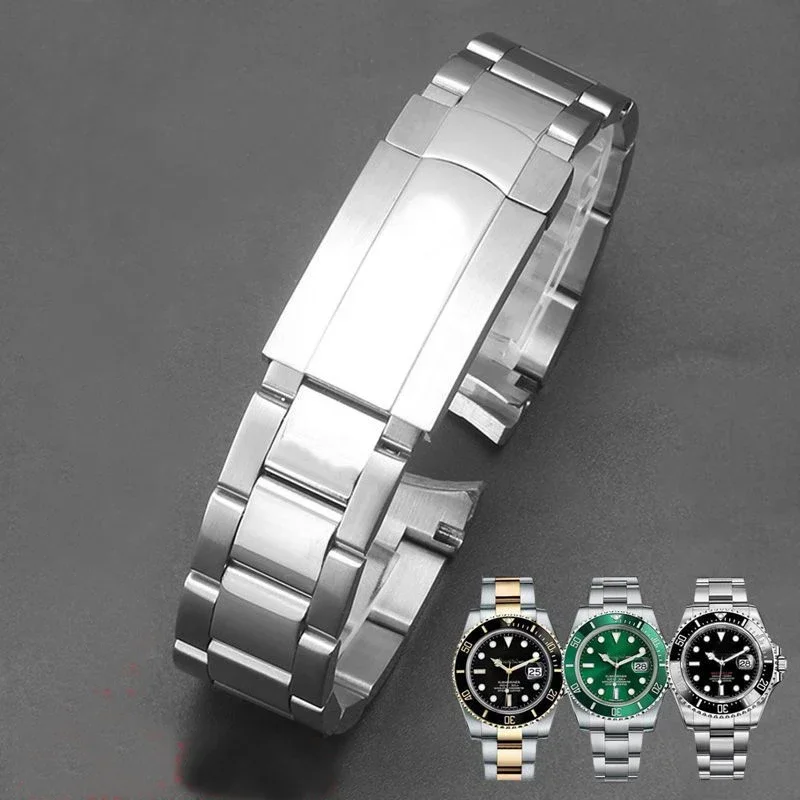 904 Edelstahl-Uhrenarmband für Rolex Oyster Perpetual Datejust DAYTONA SUBMARINER Luxus-Uhrenarmbänder 20 mm 21 mm Armband Image