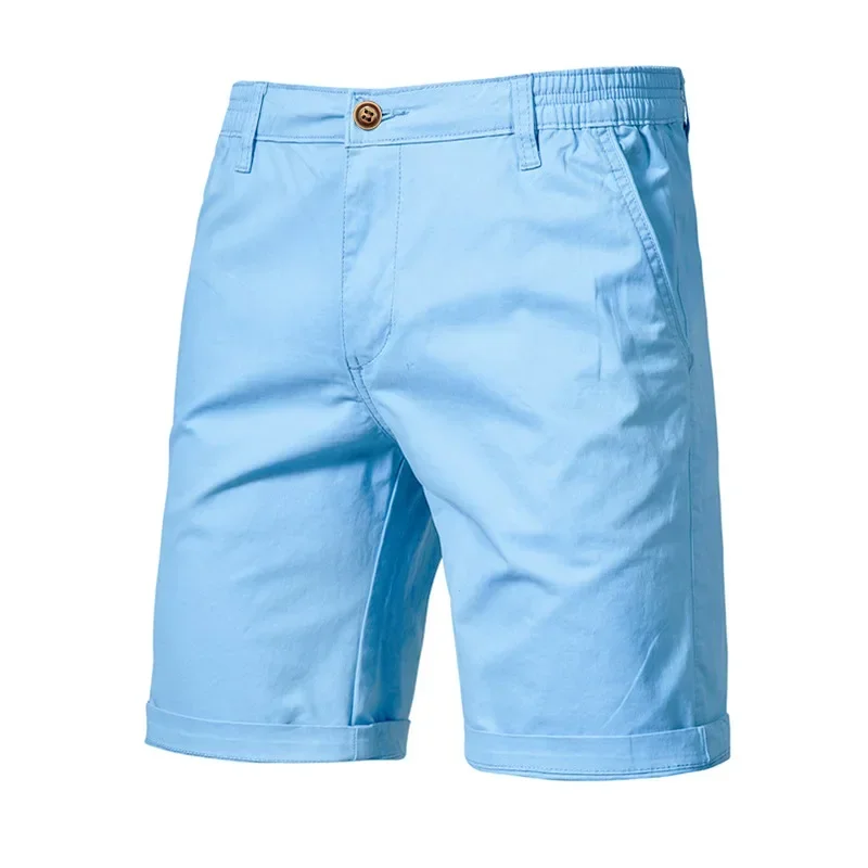 Neue Sommer Männer Baumwolle Casual Shorts Schlank Feste Kurze Hosen Hohe Qualität Männlich Gerade Fit Knielangen Hosen Jogginghose Größe 38