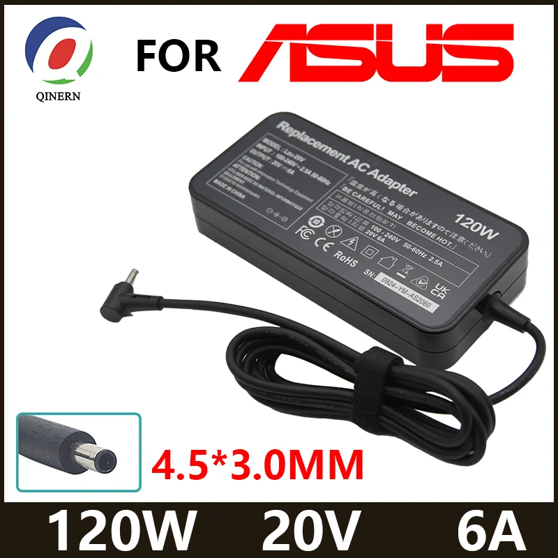 20v 6a 120w 4.5*3,0mm Laptop-Adapter für asus ux534fa ux534ft ux562fd ux562fdx ux562fn ux563fd x1402za x1403za x1502za Image
