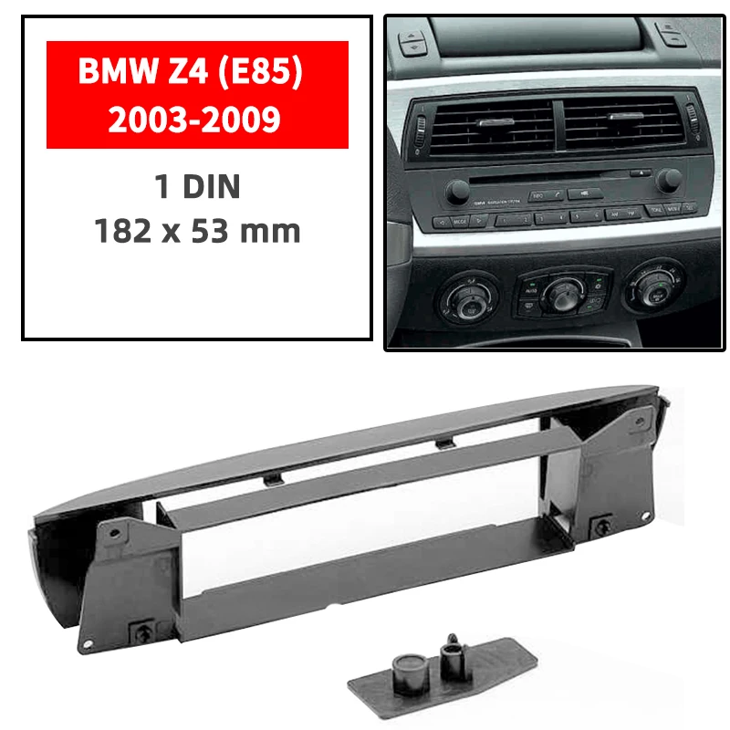 Eine din Auto Radio Fascia rahmen Für BMW Z4 (E85) 2003-2009 Dash Facia Panel Stereo Audio Lünette dash Mount DVD Player Kit Auto