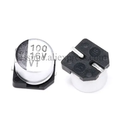 10 teile/los 100 uf 16 v smd aluminium elektrolyt kondensatoren 16 v 100 uf 6.3*5,4mm 16 v 100 uf Image