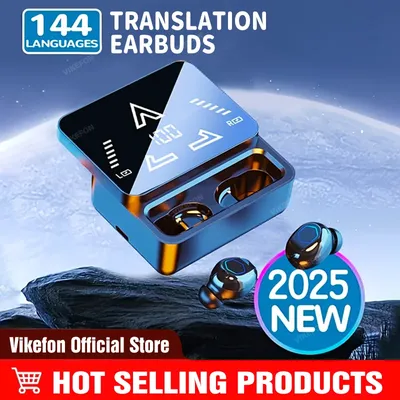 M48Pro Language Translator Earbuds Smart 144 Languages High Accuracy Wireless Bluetooth Two Way