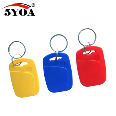 10pcs IC+ID UID Rewritable Composite Key Tags Keyfob Dual Chip Frequency RFID 125KHZ T5577