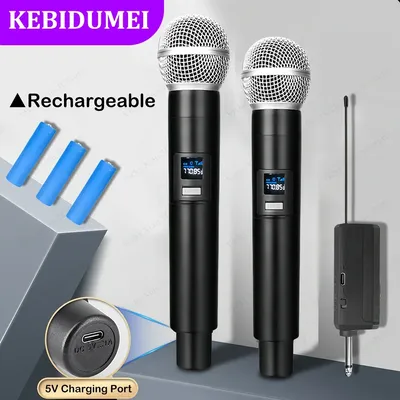 2.4G Wireless Microphone UHF Rechargeable Handheld Microphone Karaoke Multi-Microphone Kits For Live