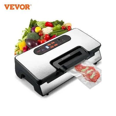 VEVOR Vacuum Sealer Machine Food Preservation Storage Saver 90Kpa for Dry Moist Food Storage