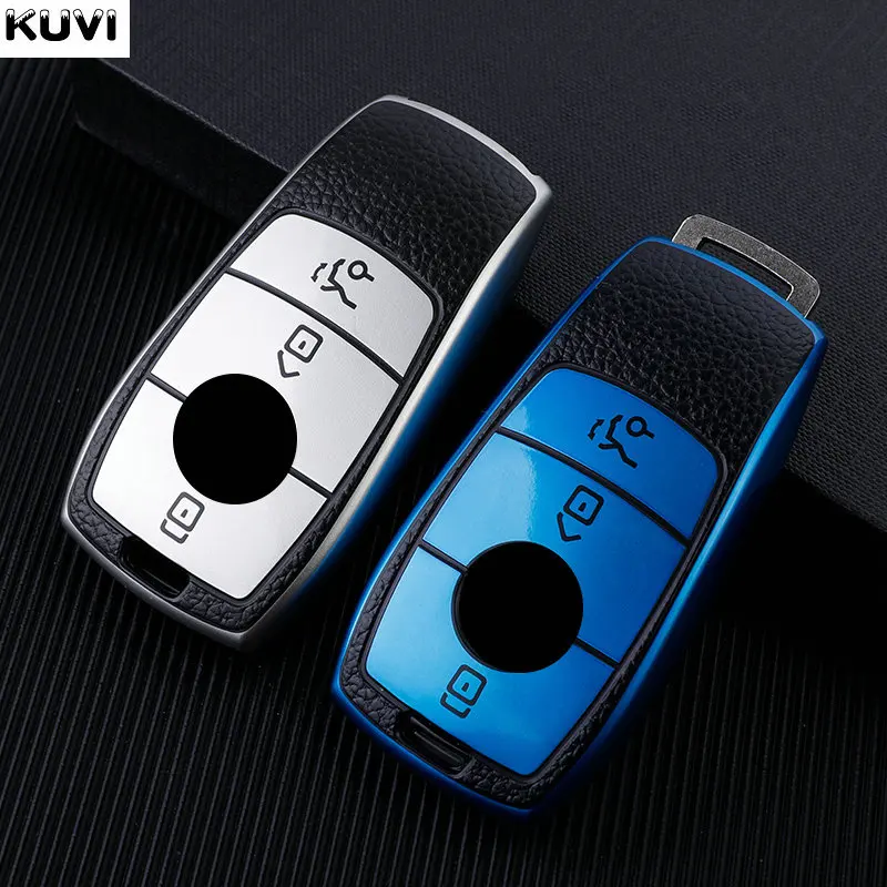 Custodia in pelle TPU per chiave a distanza per auto Shell per Mercedes Benz Classe ASG GLC CLE CLA GLB GLS W177 W205 W213 W222 X167 AMG