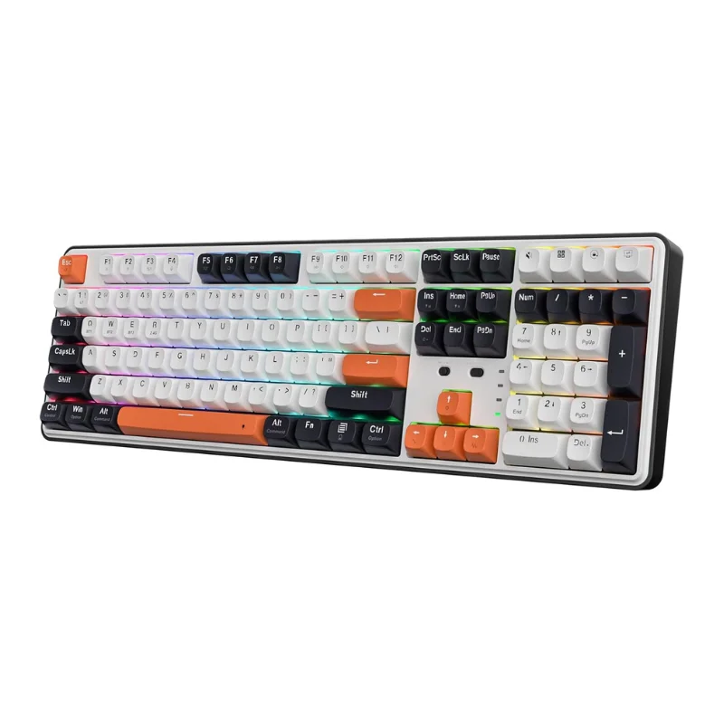 Tastiera da gioco RGB con guarnizione wireless Redragon K689 PRO, tastiera meccanica a 108 tasti con tasti di scelta extra 4, sostituibile a caldo aggiornato
