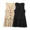 2025 Abito da donna primaverile Abbigliamento da donna minimalista Abito da donna a pieghe da donna