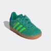 Sneaker ADIDAS ORIGINALS "GAZELLE COMFORT CLOSURE ELASTIC LACES KIDS", Kinder, Gr. 22, semi court grün, solar grün, blaubird, Leder, sportlich, Schuhe, für Kinder