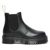 Chelseaboots DR. MARTENS "2976 Felix Vegan Plateau Chelsea Boots Quad", Damen, Gr. 41, schwarz, Lederimitat, casual, Schuhe, Schlupfstiefelette mit Stretcheinsatz, Plateau, Boots