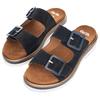Pantolette ARA "MALAGA", Damen, Gr. 38, blau (dunkelblau), Ziegenveloursleder, unifarben, casual, Schuhe, Sandale, Plateausandale in Bequemweite G (= weit), Topseller