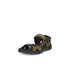 Outdoorsandale ECCO "Offroad", Herren, Gr. 45, schwarz (khaki, schwarz), Nubukleder, sportlich, Schuhe, Sommerschuh, Klettschuh, Outdoorschuh, in Trekking-Optik